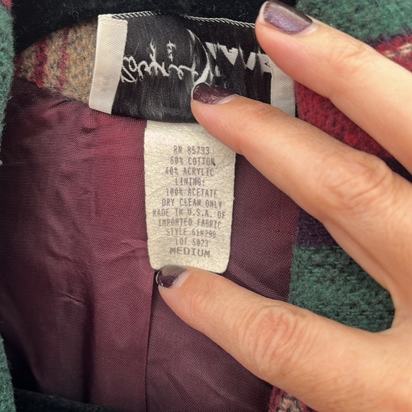 Vintage Southwestern stripe cotton blend blazer single breasted M - Picture 14 of 14